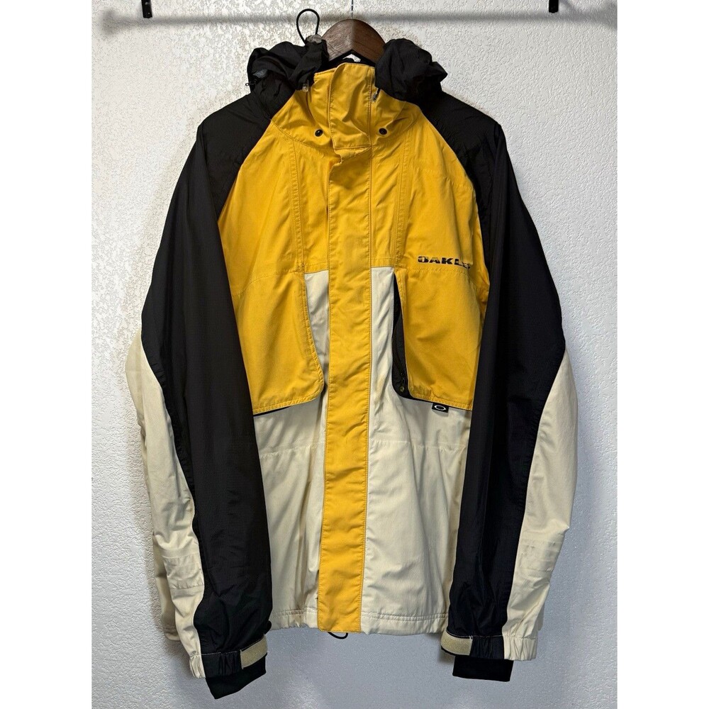 Oakley Rocket Fuel Men's Big & Tall 2XL Yellow Black Gray Ski Snowboard Jacket